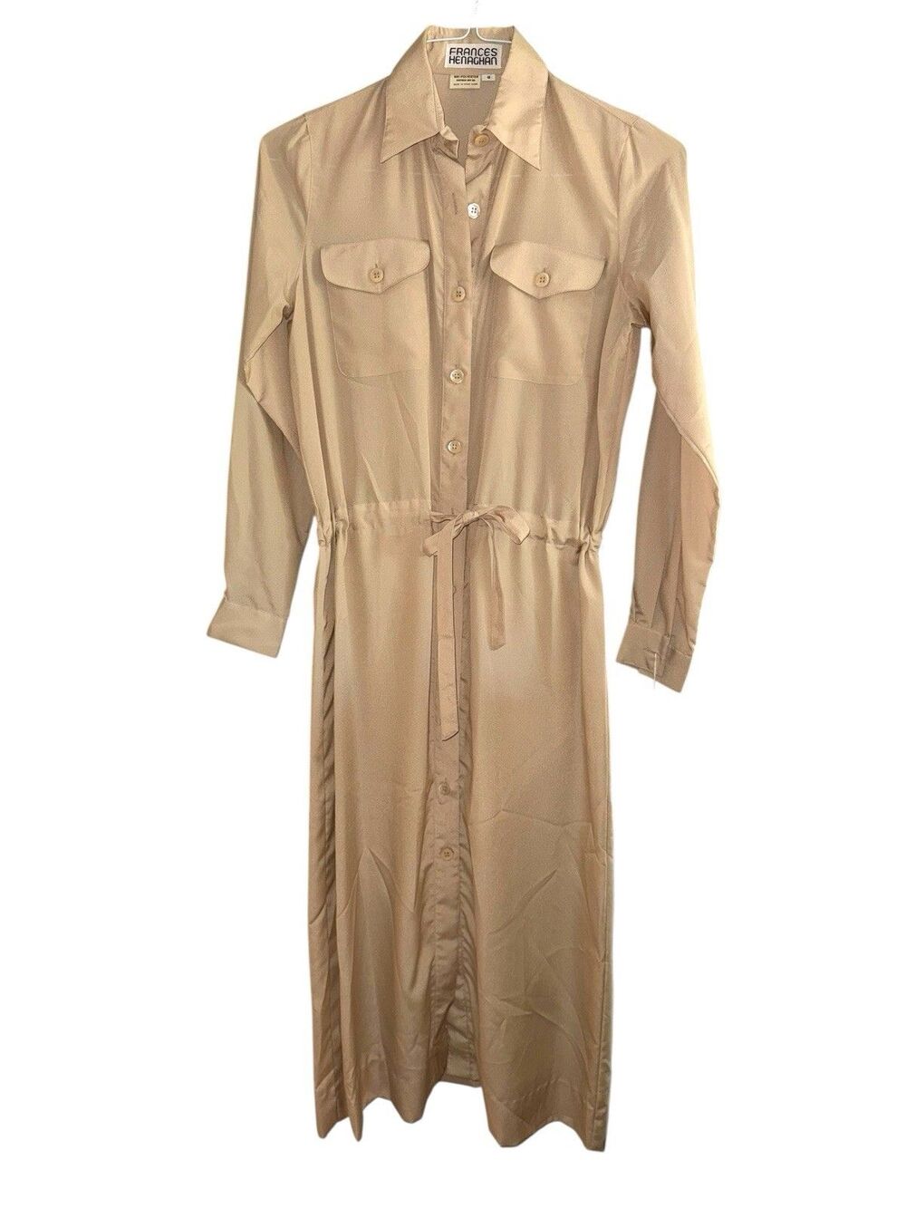 NOS Frances Henaghan Saks Fifth Avenue Vintage Dress Women Secretary Sz 8 Tan